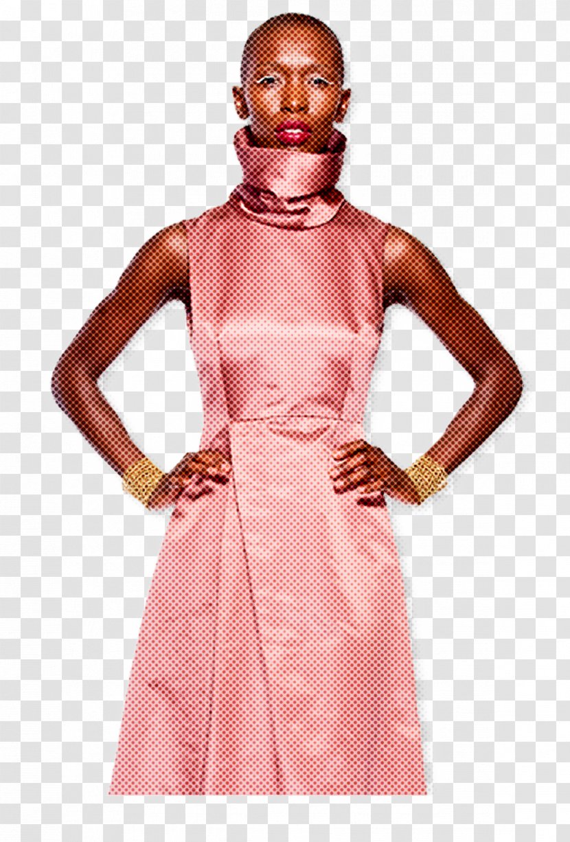 Clothing Dress Pink Day Shoulder - Fashion Sleeve Transparent PNG