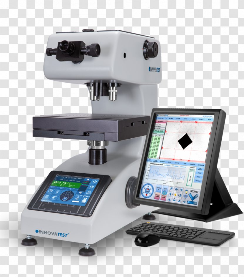 Vickers Hardness Test Indentation Knoop Microscope - Computer Monitor Accessory Transparent PNG