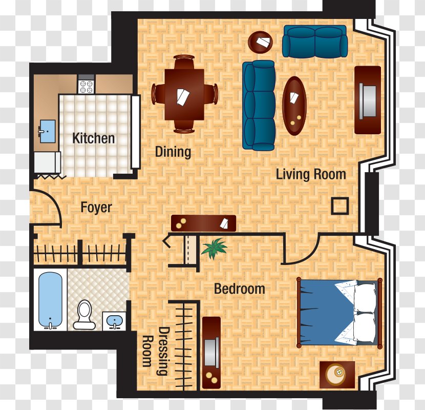 Floor Plan Home Bedroom Bathroom - Elevation Transparent PNG