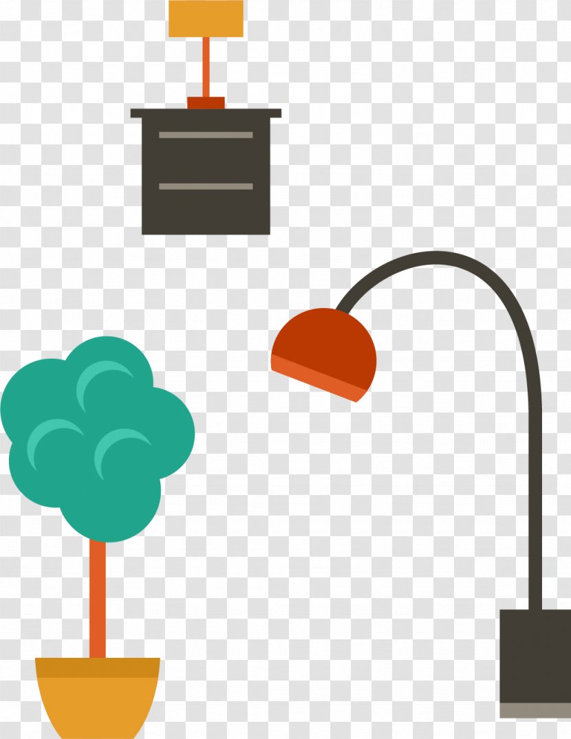 Table Poster Lampe De Bureau - Orange - Pots Desk Lamp Posters Element Transparent PNG