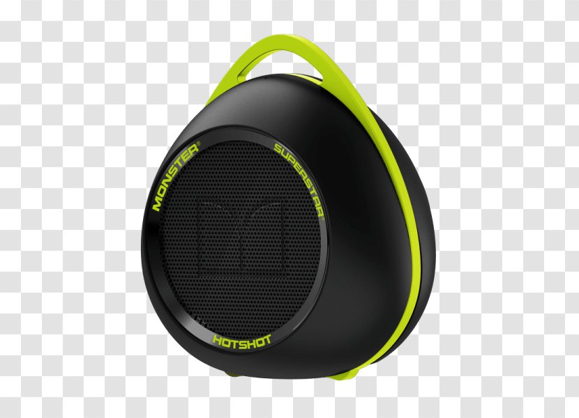 Headphones Monster SuperStar HotShot Wireless Speaker Bluetooth Loudspeaker - Hardware - Neon Green Backpack With Speakers Transparent PNG