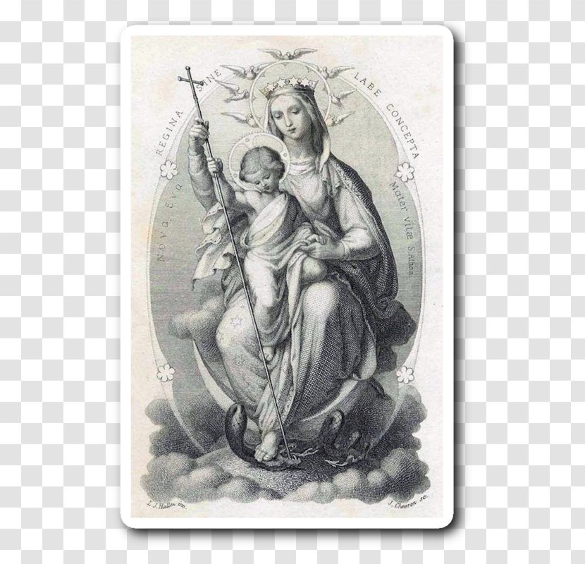 Jesus Background - Veneration Of Mary In The Catholic Church - Drawing Fictional Character Transparent PNG