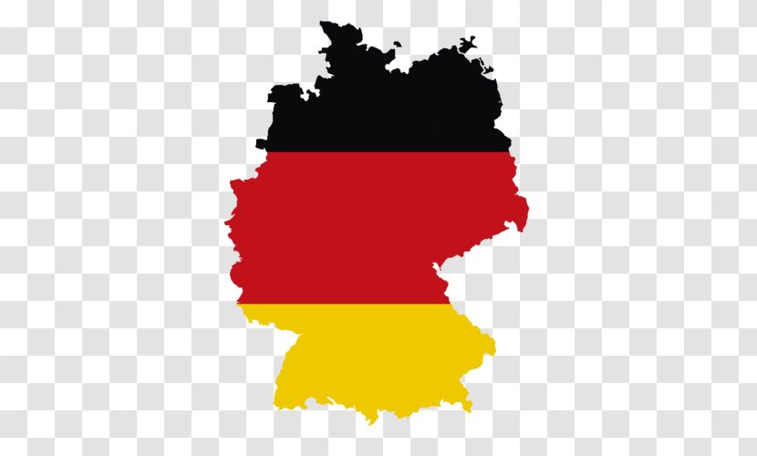 Flag Of Germany Map - Vector Transparent PNG