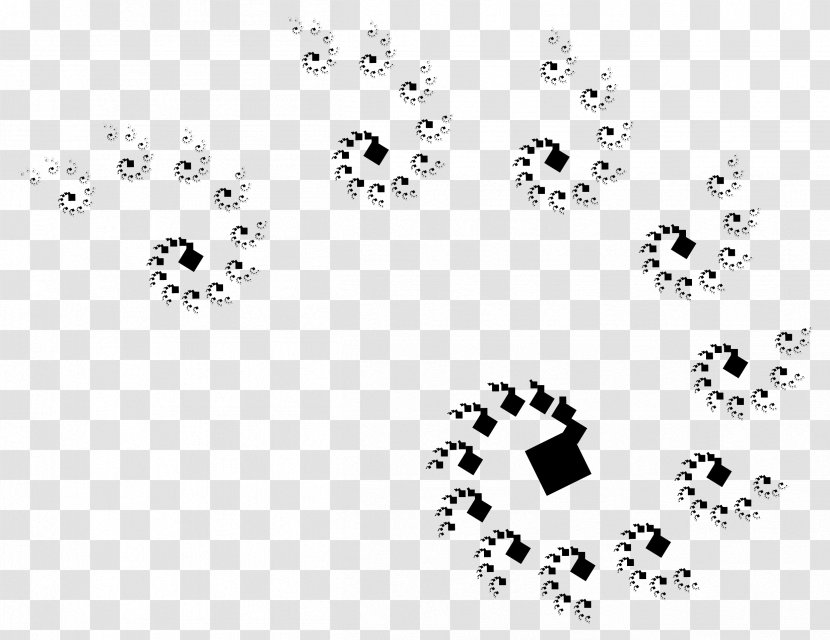 White Circle Point Paw Line Art - Fractal Geometry Transparent PNG
