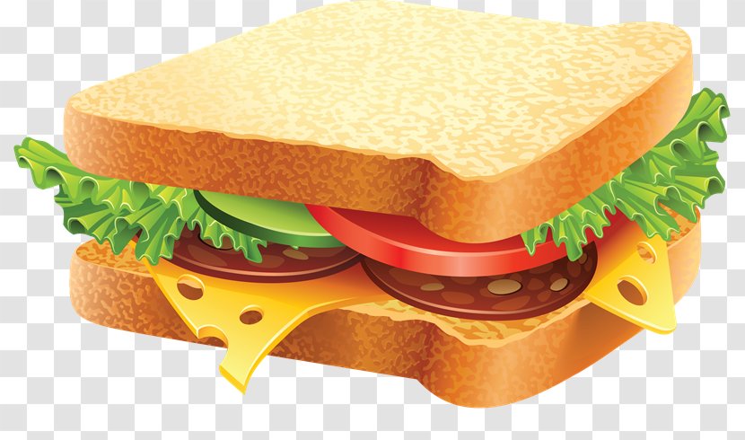 Fast Food Hamburger Submarine Sandwich Junk Hot Dog - Toast Transparent PNG