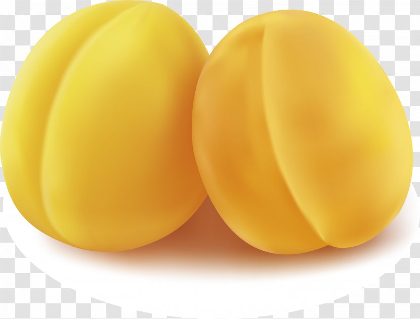 Yellow Commodity Fruit - Peach Vector Transparent PNG