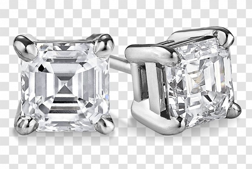 Earring Jewellery Diamond Cut Princess - Platinum - Diamon Transparent PNG