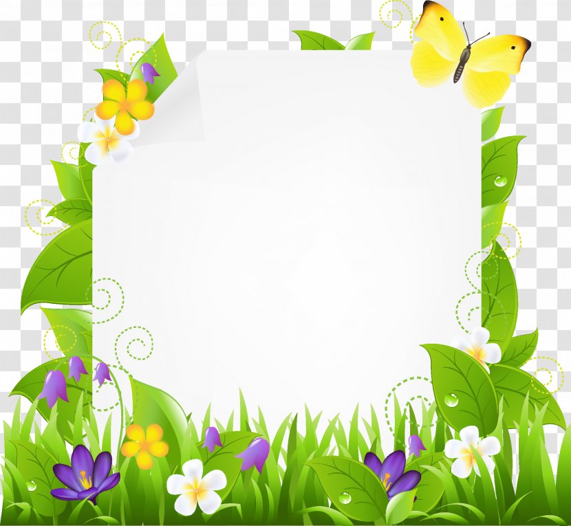 Lawn Garden Clip Art - Branch - Garland Frame Transparent PNG