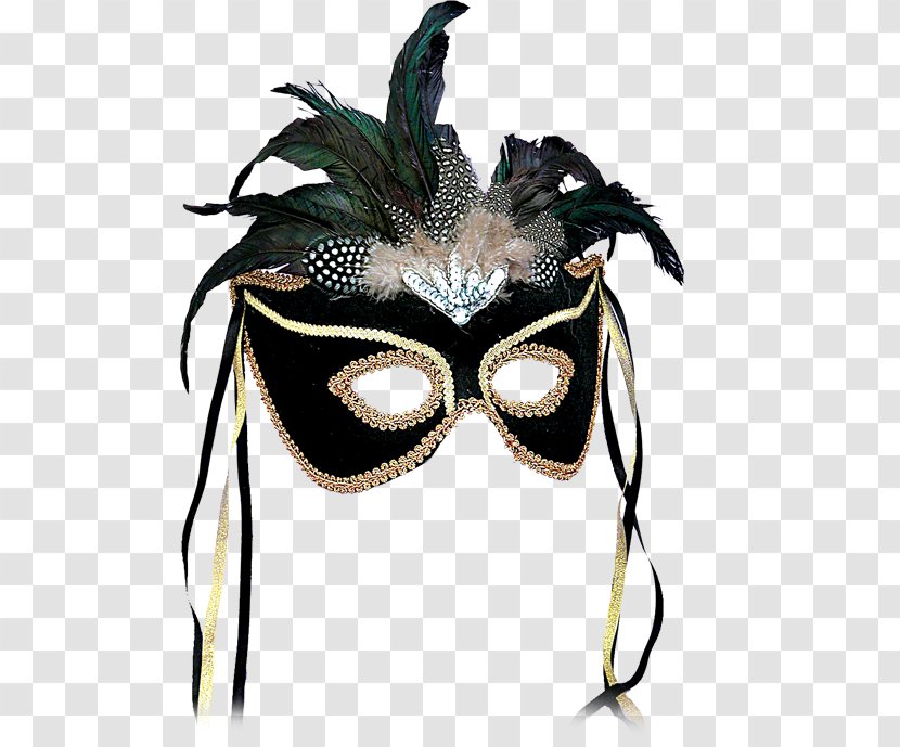 Mask Masquerade Ball Feather Costume Mardi Gras - Halloween Transparent PNG