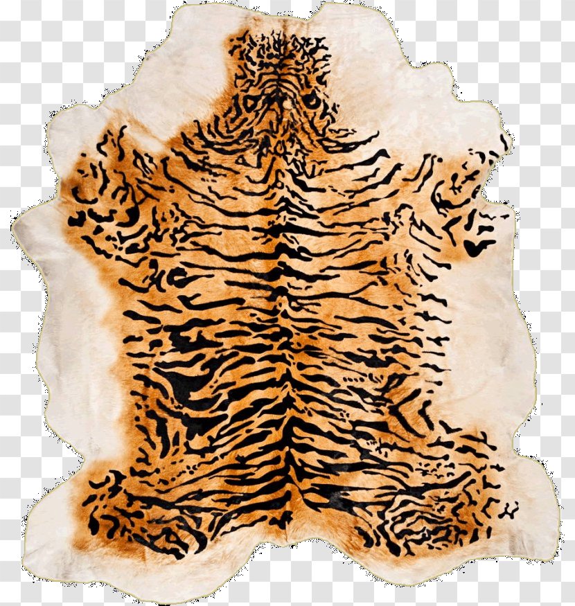 Carpet Cowhide Tibetan Rug Tigerfell Heriz - Carnivoran - Watercolor Tiger Transparent PNG