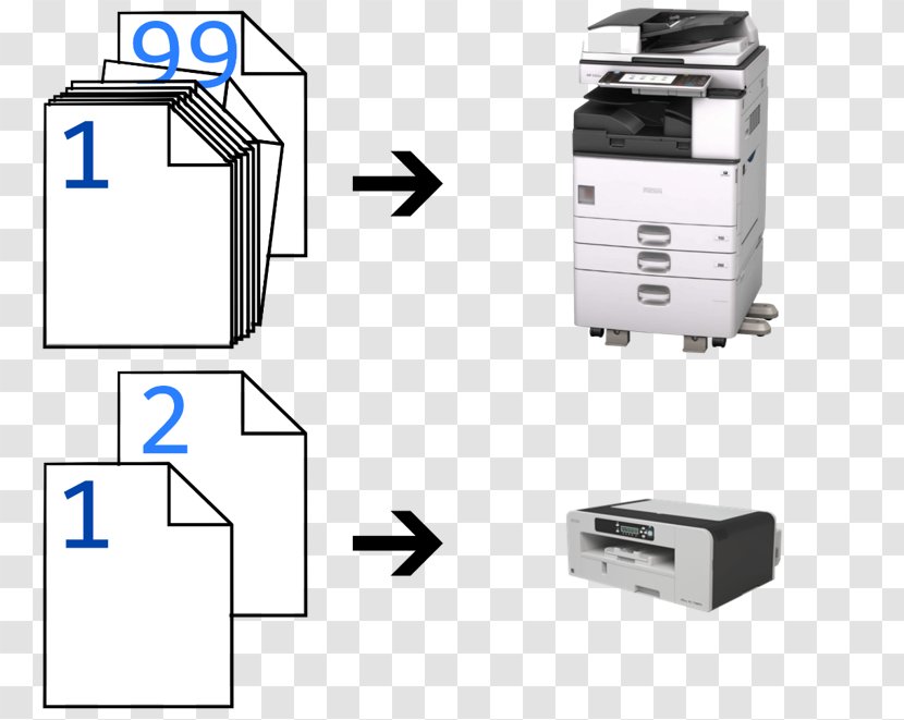 Paper Photocopier Multi-function Printer Ricoh - Output Device Transparent PNG