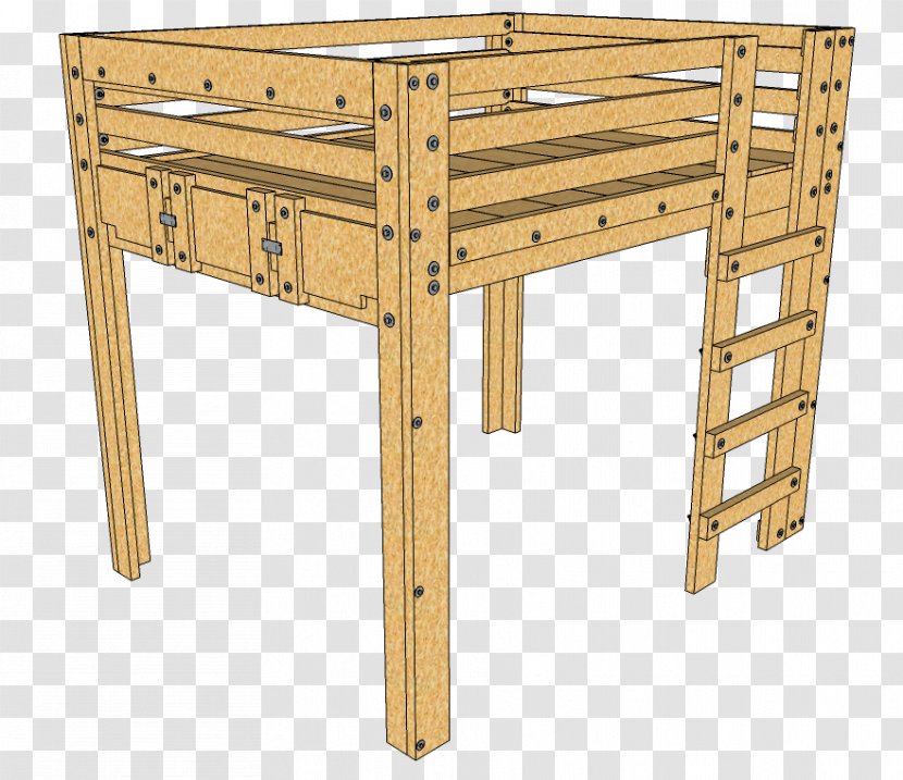 Bunk Bed Frame Mattress Furniture - Plan Transparent PNG