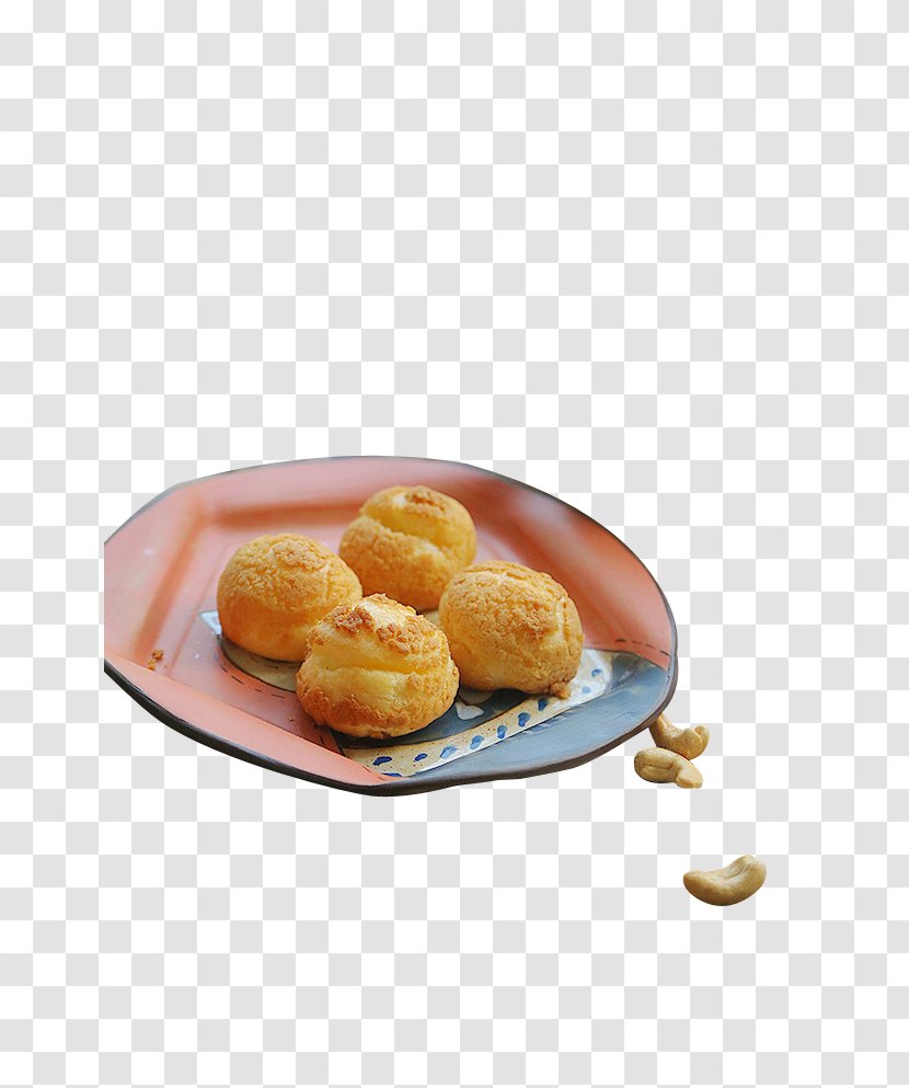 Puff Pastry Profiterole Breakfast Biscuit Cream - Dessert - Plate Of Puffs Transparent PNG