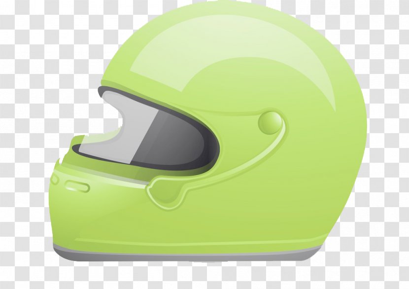 Motorcycle Helmet Car - Personal Protective Equipment - Cartoon Green Helmets Transparent PNG