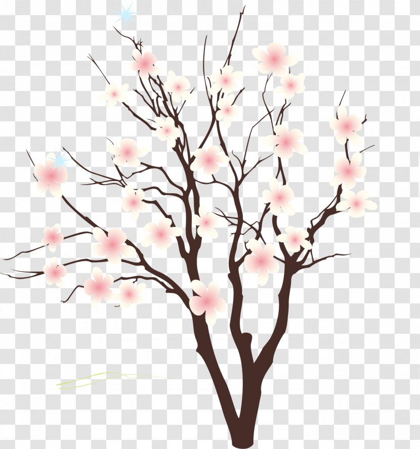 Venice Cherry Blossom - Branch - Peach Transparent PNG