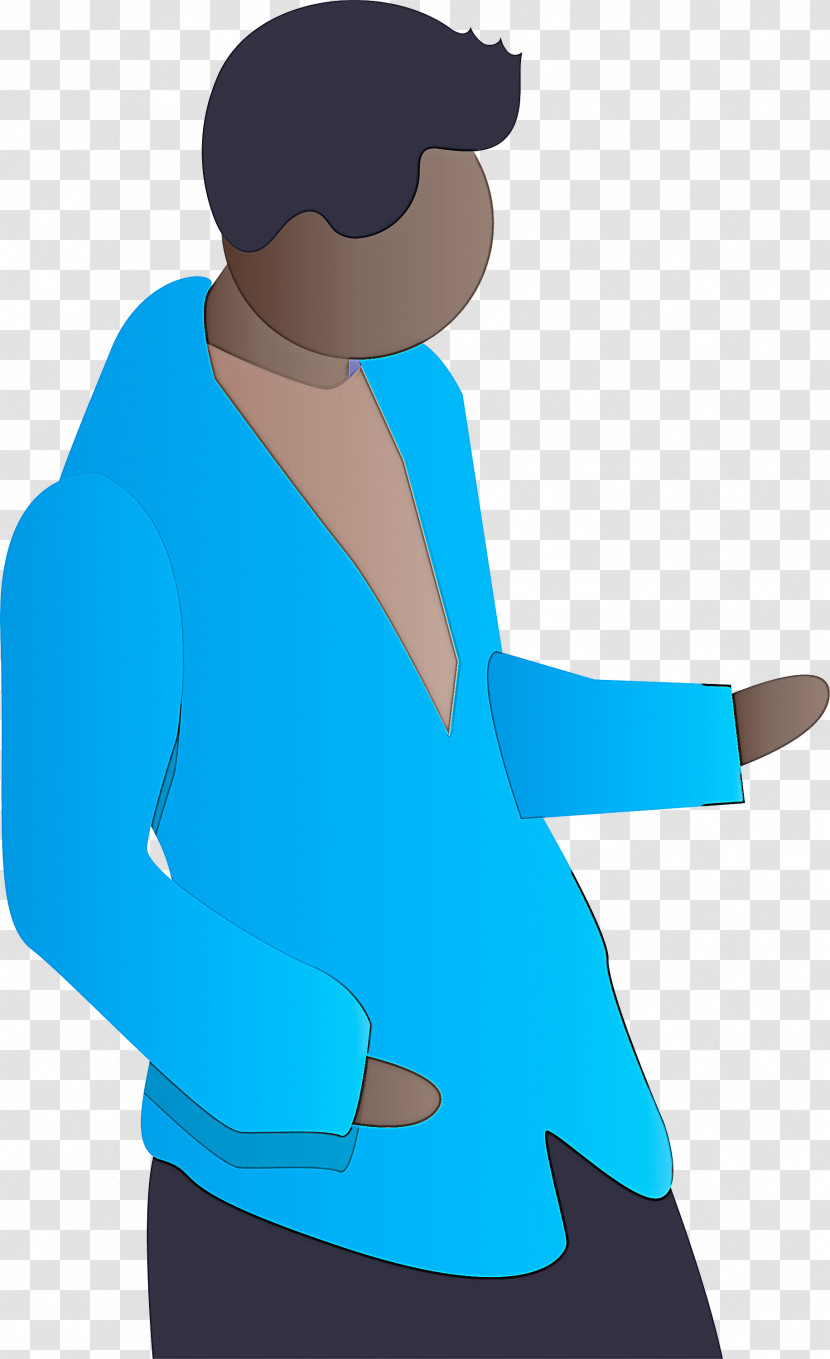 Turquoise Standing Arm Sleeve Shoulder Transparent PNG