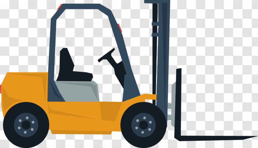 Car Wheel Forklift Automotive Design - Vehicle - Vector Creative Diagram Yellow Truck Pileup Transparent PNG