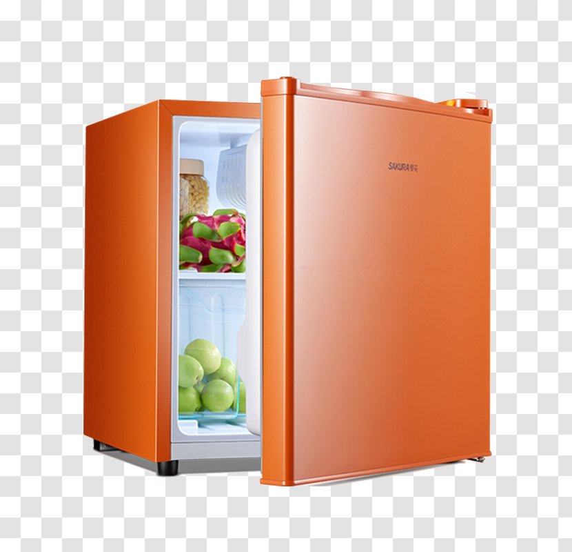 Refrigerator Home Appliance Door - Designer - Orange Single Transparent PNG