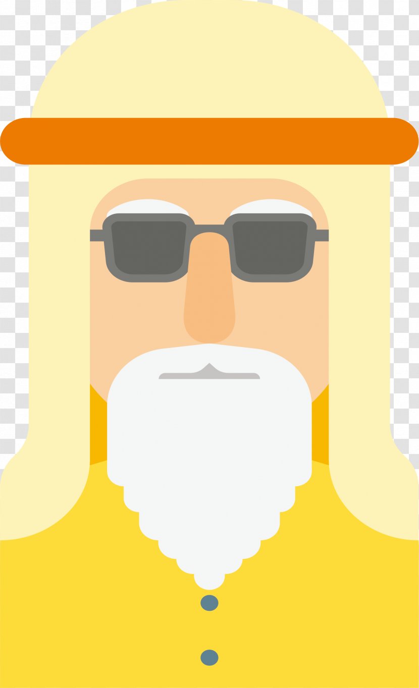 Arabian Peninsula Arabs Illustration - Facial Hair - Old Arabia Man With Glasses Transparent PNG