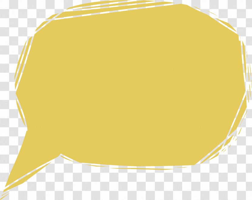 Speech Balloon Computer File - Yellow - Hand Painted Dialogue Bubbles Transparent PNG
