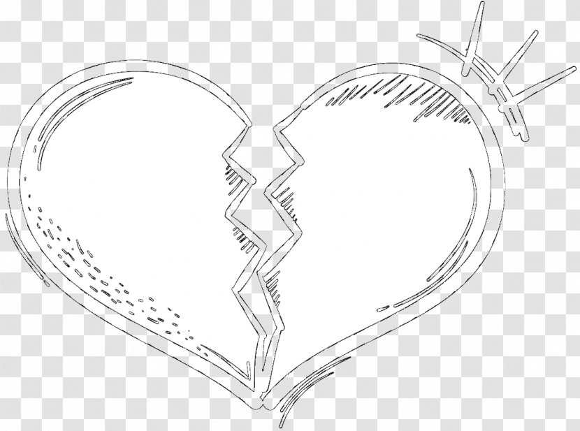 Sketch Heart Line Art Product Design Transparent PNG