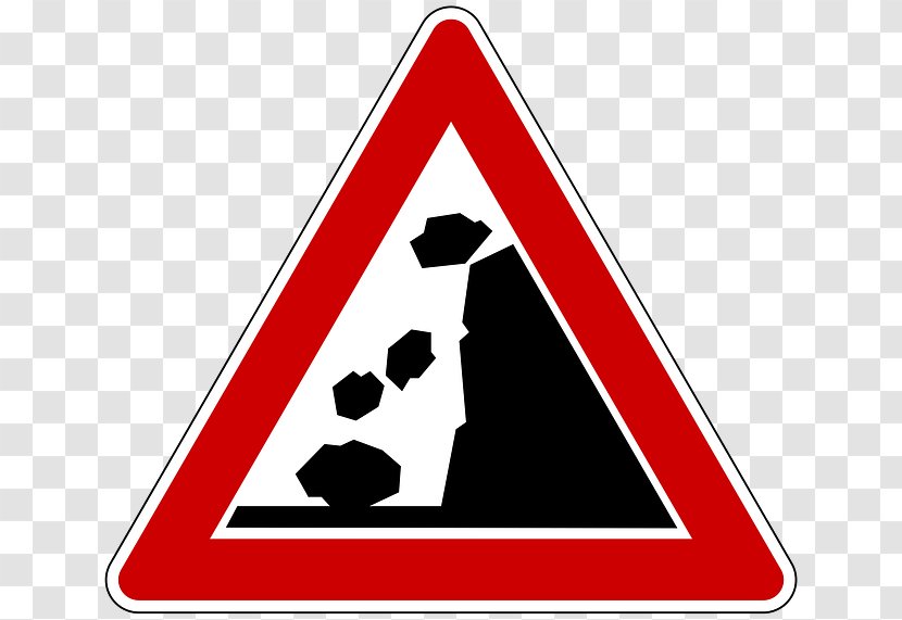 Traffic Sign Landslide Warning Rock Royalty-free - Priest Transparent PNG