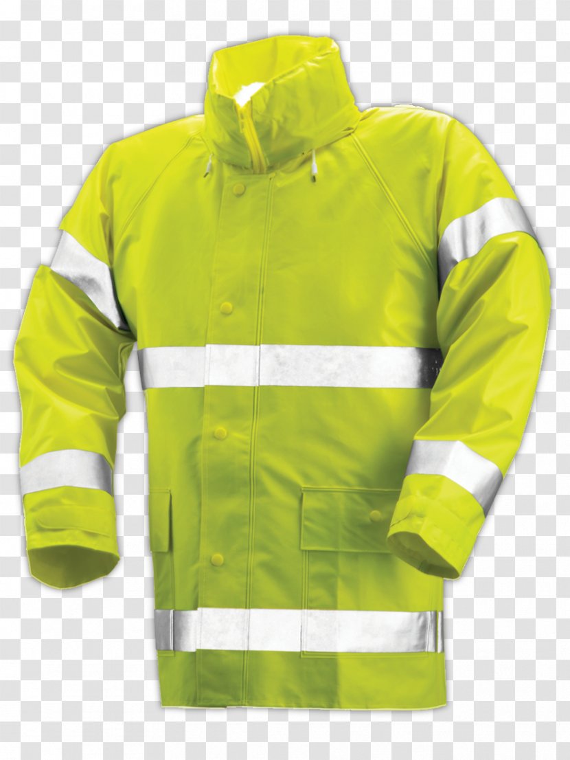 High-visibility Clothing Jacket Hood Coat - Yellow Transparent PNG