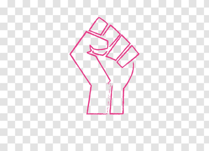 Raised Fist Hand Finger Logo - Black Power Symbol Transparent PNG