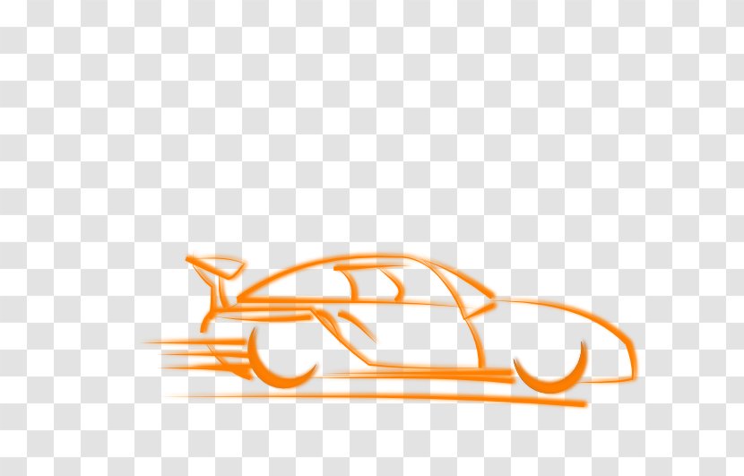 Sports Car Ferrari Clip Art - Orange - Royalty Free Images Transparent PNG