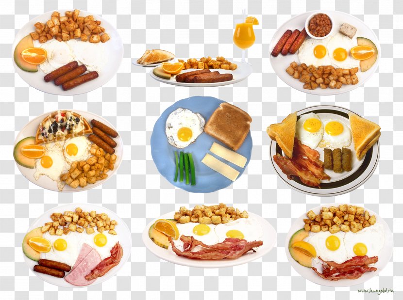 Breakfast Fast Food Dish Fried Egg - Vienna Sausage - Junk Transparent PNG