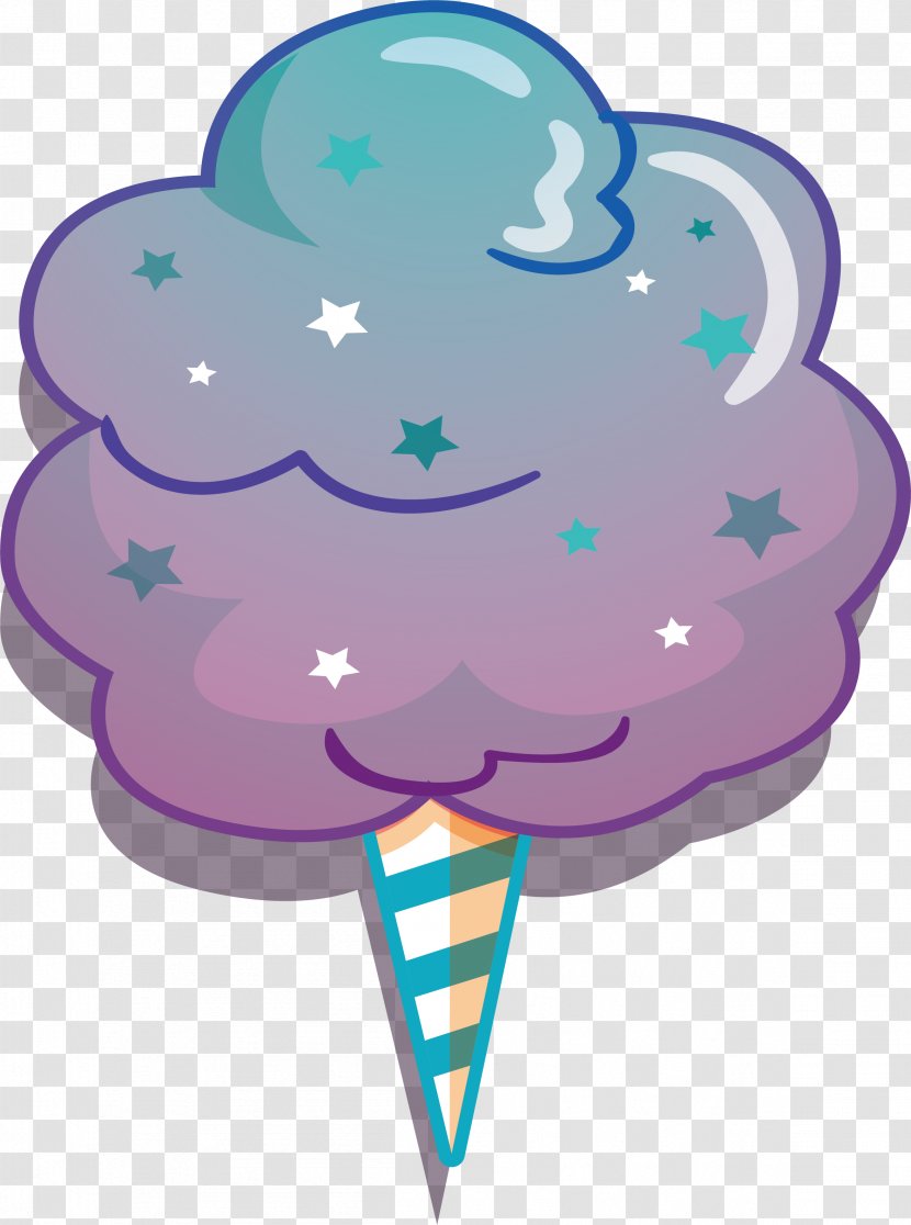 Cotton Candy Purple Blue Transparent PNG