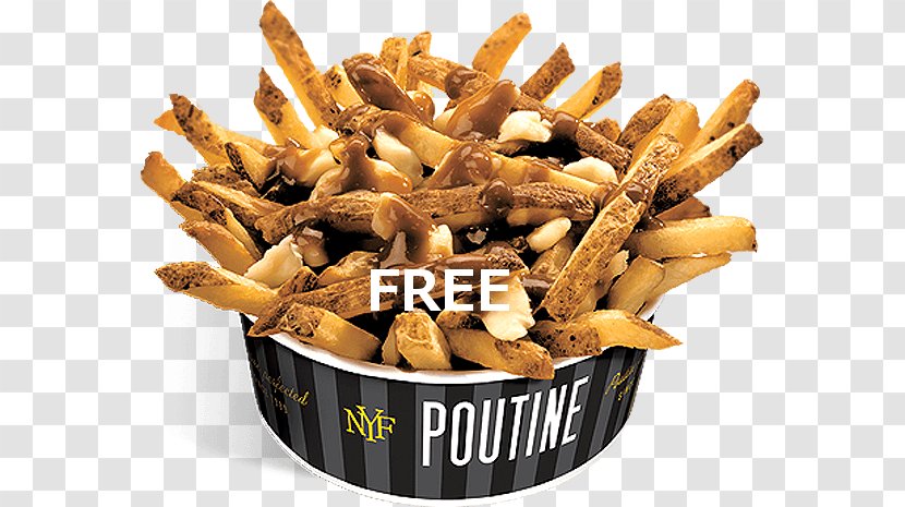 Poutine French Fries Canadian Cuisine New York Restaurant - Snack - Promo Flyer Transparent PNG