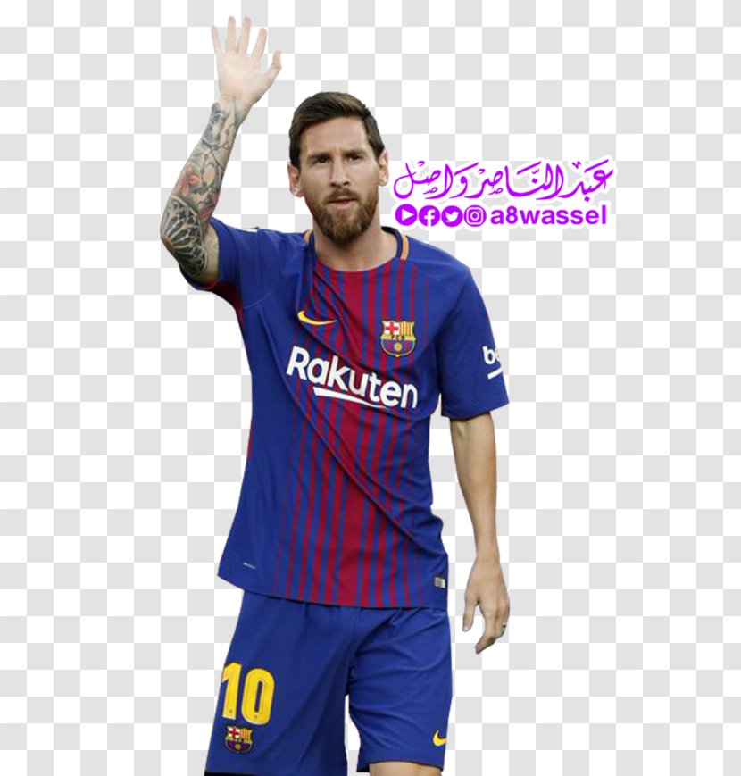 Lionel Messi FC Barcelona Jersey Sport - Electric Blue - 2018 Transparent PNG