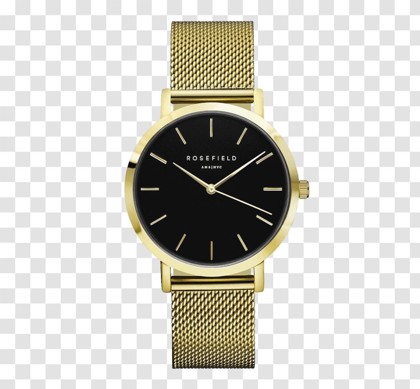 Watch Gold Strap Jewellery ROSEFIELD The Mercer - Metal Transparent PNG