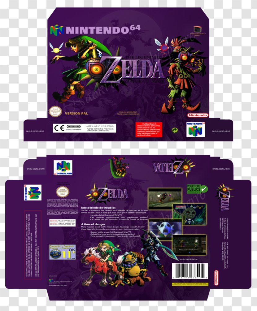 The Legend Of Zelda: Majora's Mask 3D Nintendo 64 3DS Pan European Game Information - Brand - Majora Transparent PNG