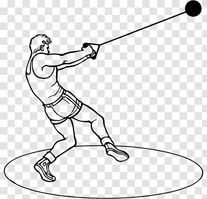 Hammer Throw Sport Throwing Clip Art - Line - Drawing Transparent PNG