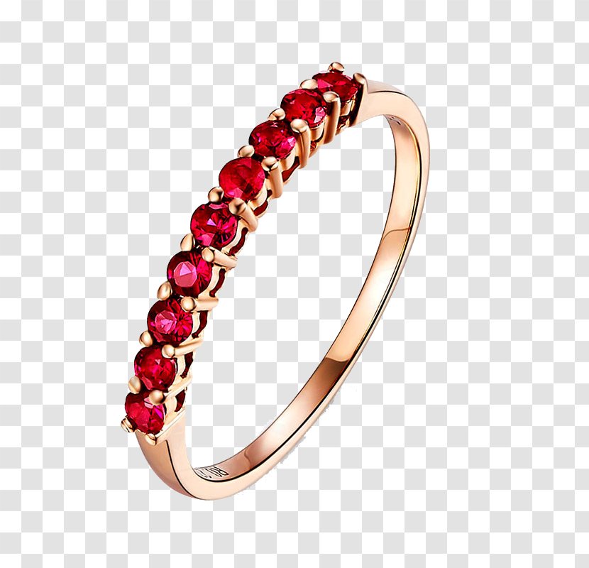 Wedding Ring Diamond Ruby Jewellery - Gemstone - Red Transparent PNG
