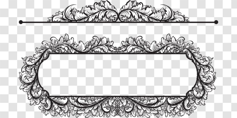 Black And White Art Ornament Pattern - Stencil Transparent PNG