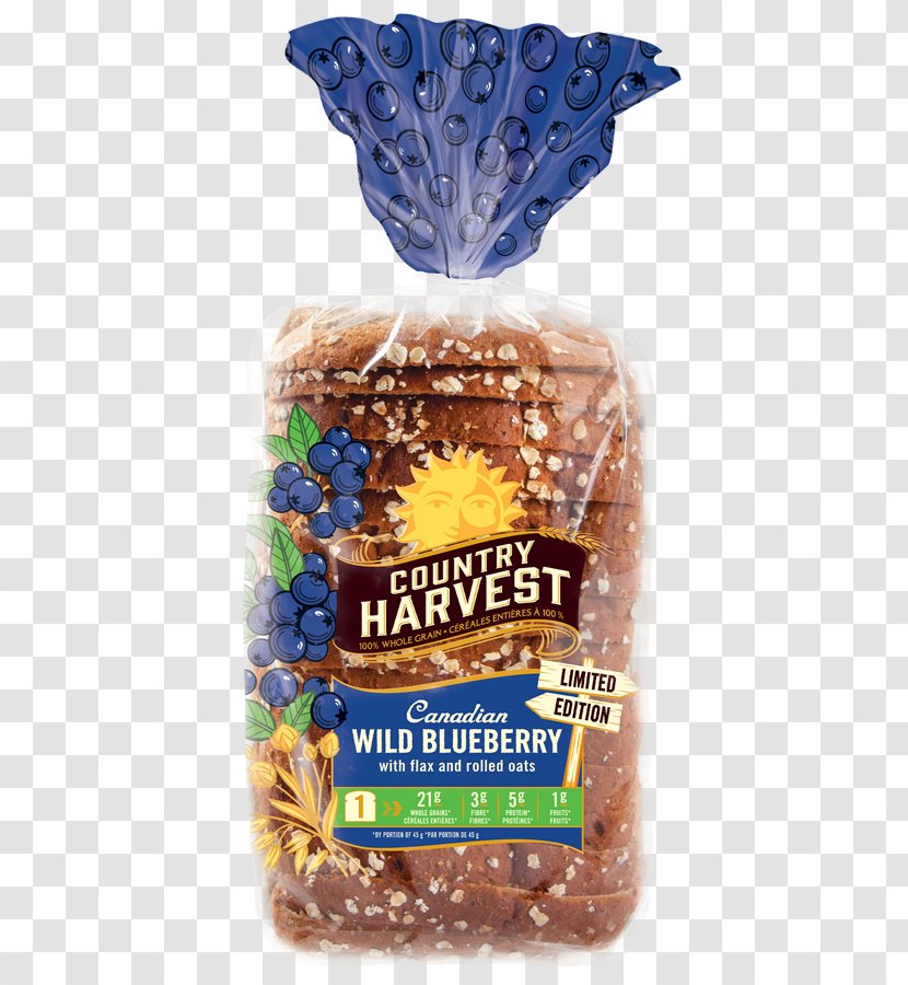 Vegetarian Cuisine Blueberry Bread Wheat Whole Grain - Loaf Sugar Transparent PNG