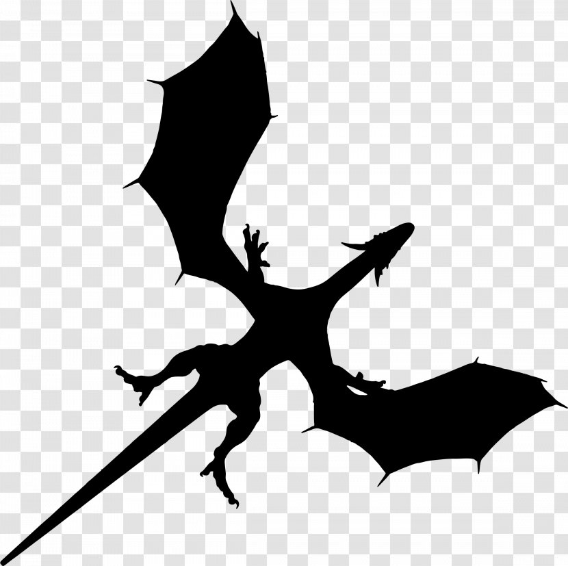 Maleficent Silhouette Dragon Clip Art - Drawing - Fly Transparent PNG
