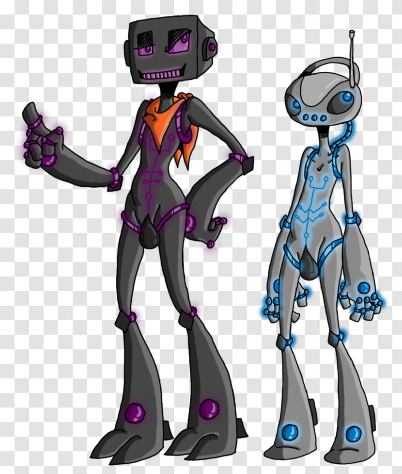 Robot Figurine Action & Toy Figures Mecha Character - Purple - Walkman Transparent PNG