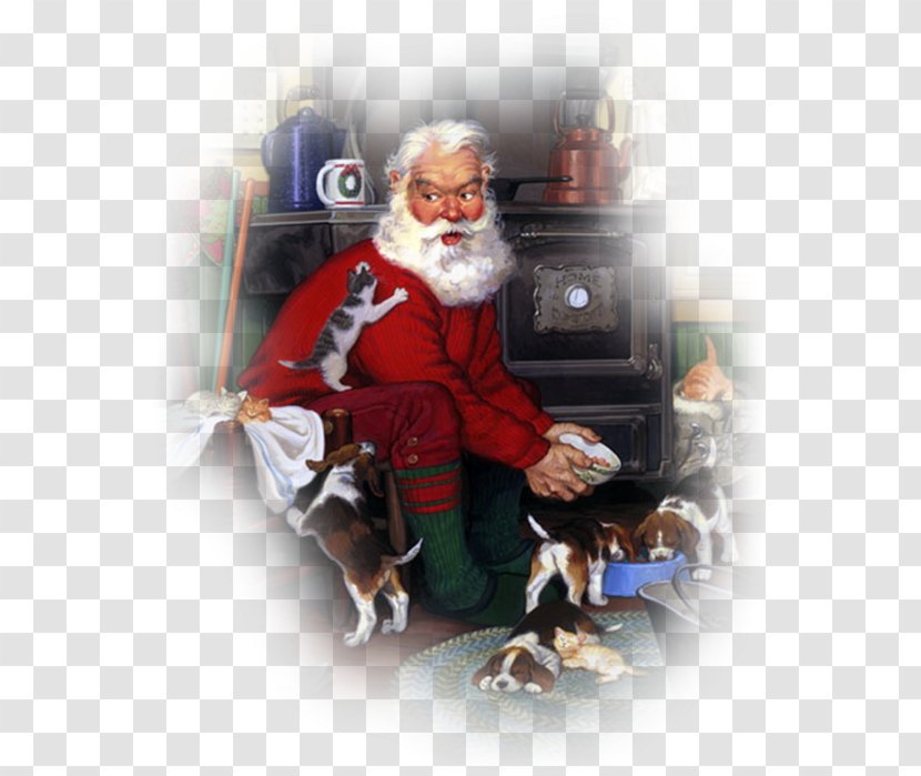 Santa Claus Christmas Card Dinner Father - Holiday Transparent PNG