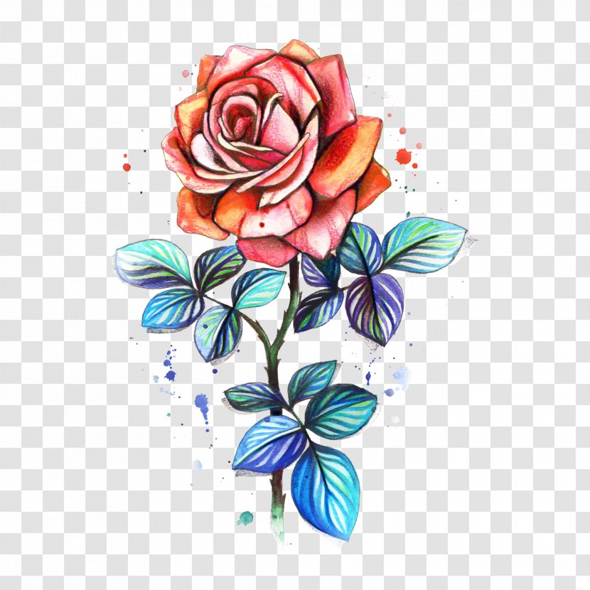 Flower Art Watercolor - Rose Order - Paint Transparent PNG