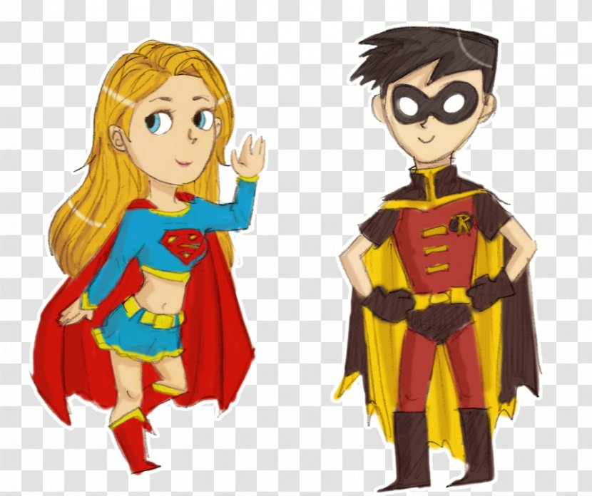 Robin Art Drawing Superboy - Heart Transparent PNG