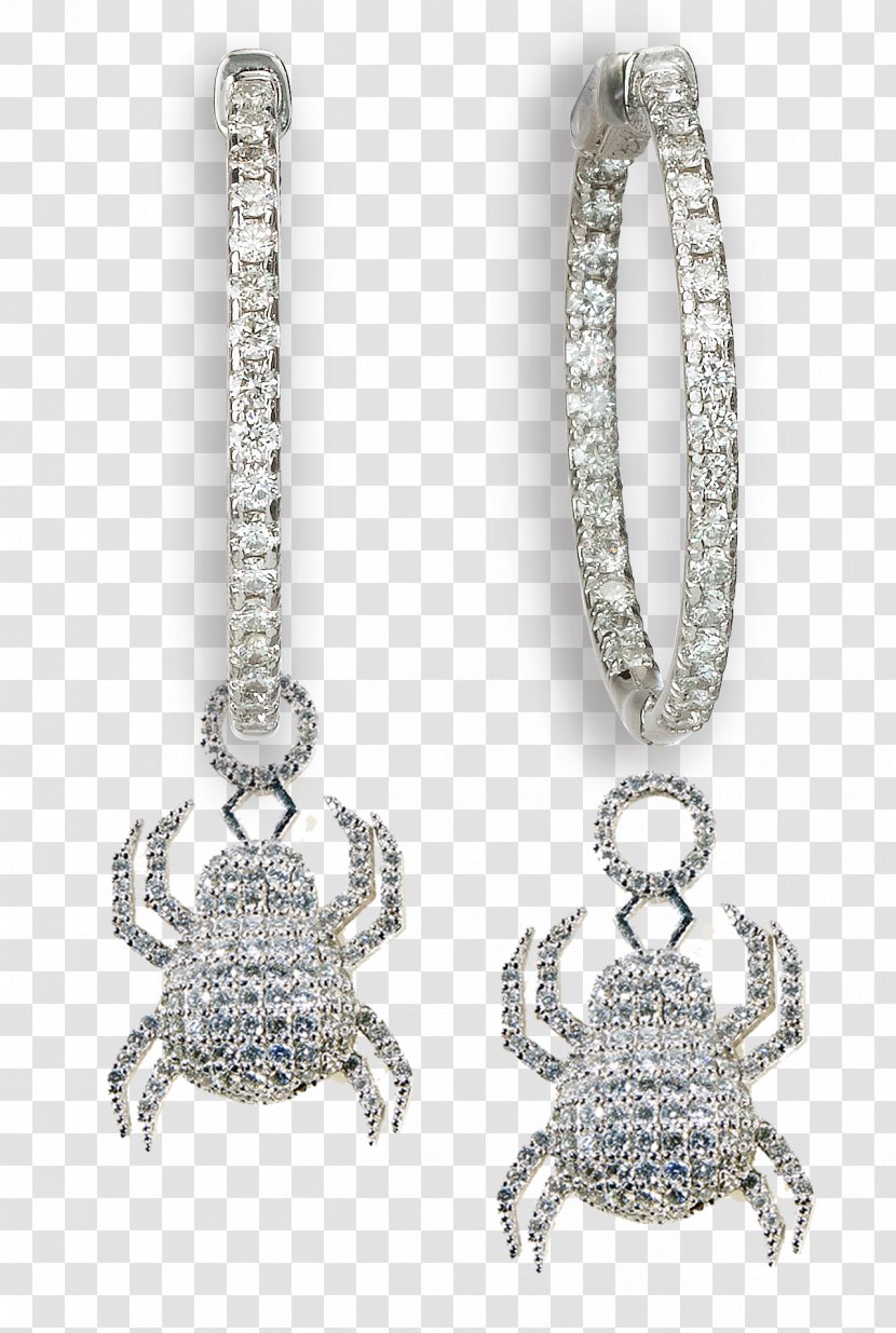 Earring Body Jewellery Bling-bling Silver - Earrings Transparent PNG