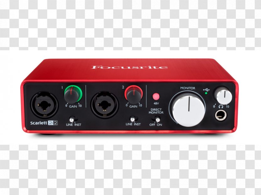 Focusrite Scarlett 2i2 2nd Gen Microphone Sound Cards & Audio Adapters - Equipment Transparent PNG