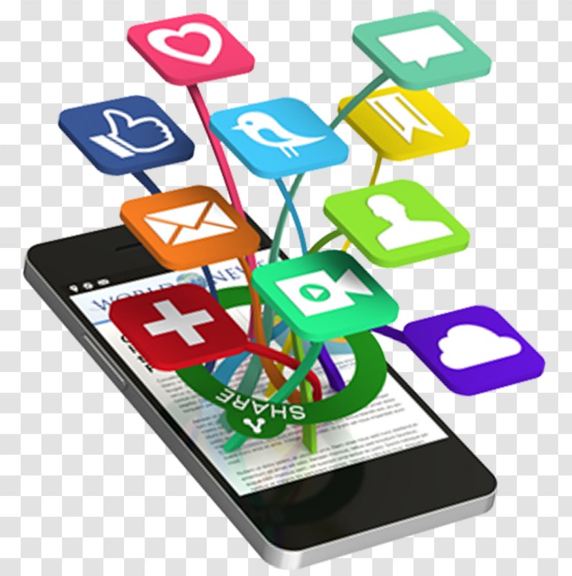 Social Media Marketing Digital Mobile Phones Networking Service - Advertising Transparent PNG