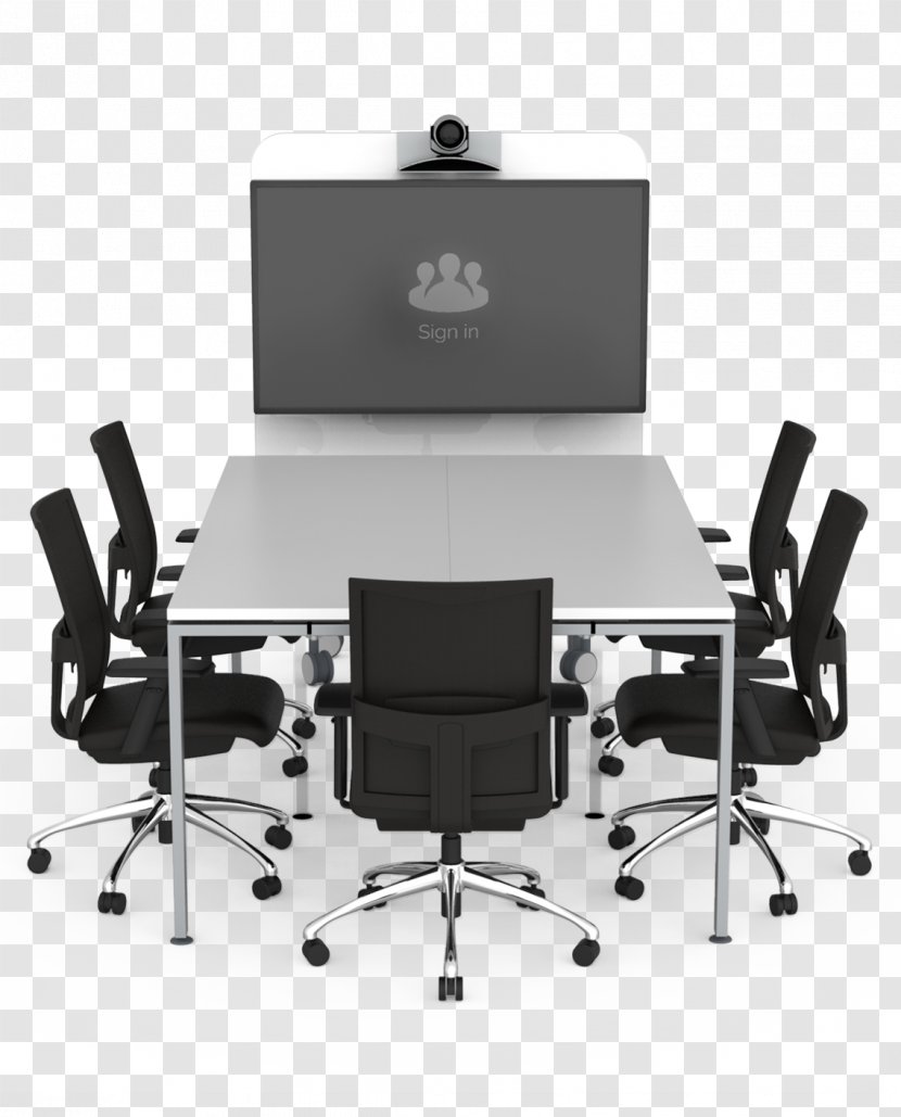 Office & Desk Chairs Table Videotelephony Furniture - Business - Conference Transparent PNG
