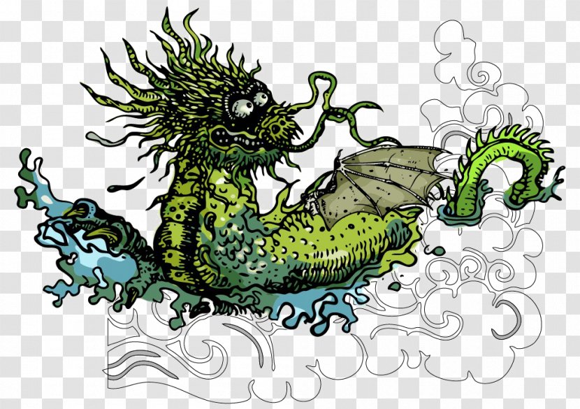 Shenron Chinese Dragon - Longmian - Cartoon Image Transparent PNG