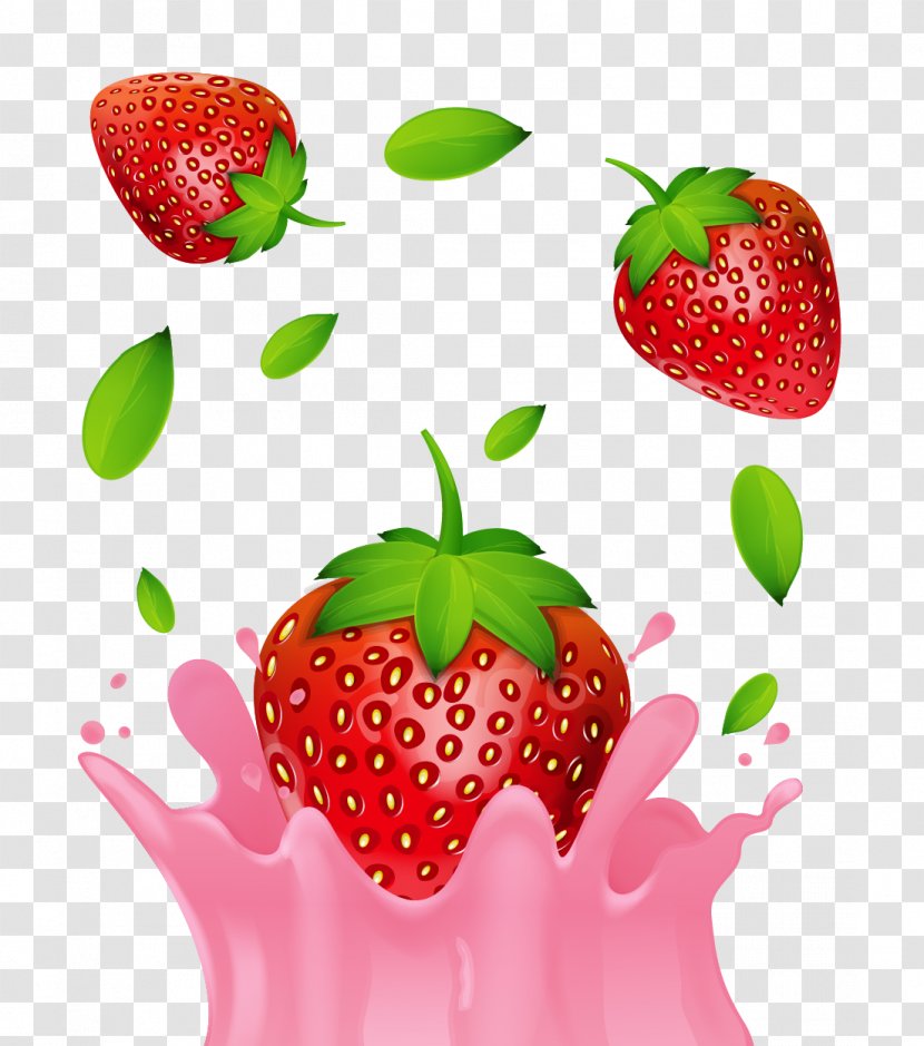 Strawberry Flavored Milk - Cows Transparent PNG